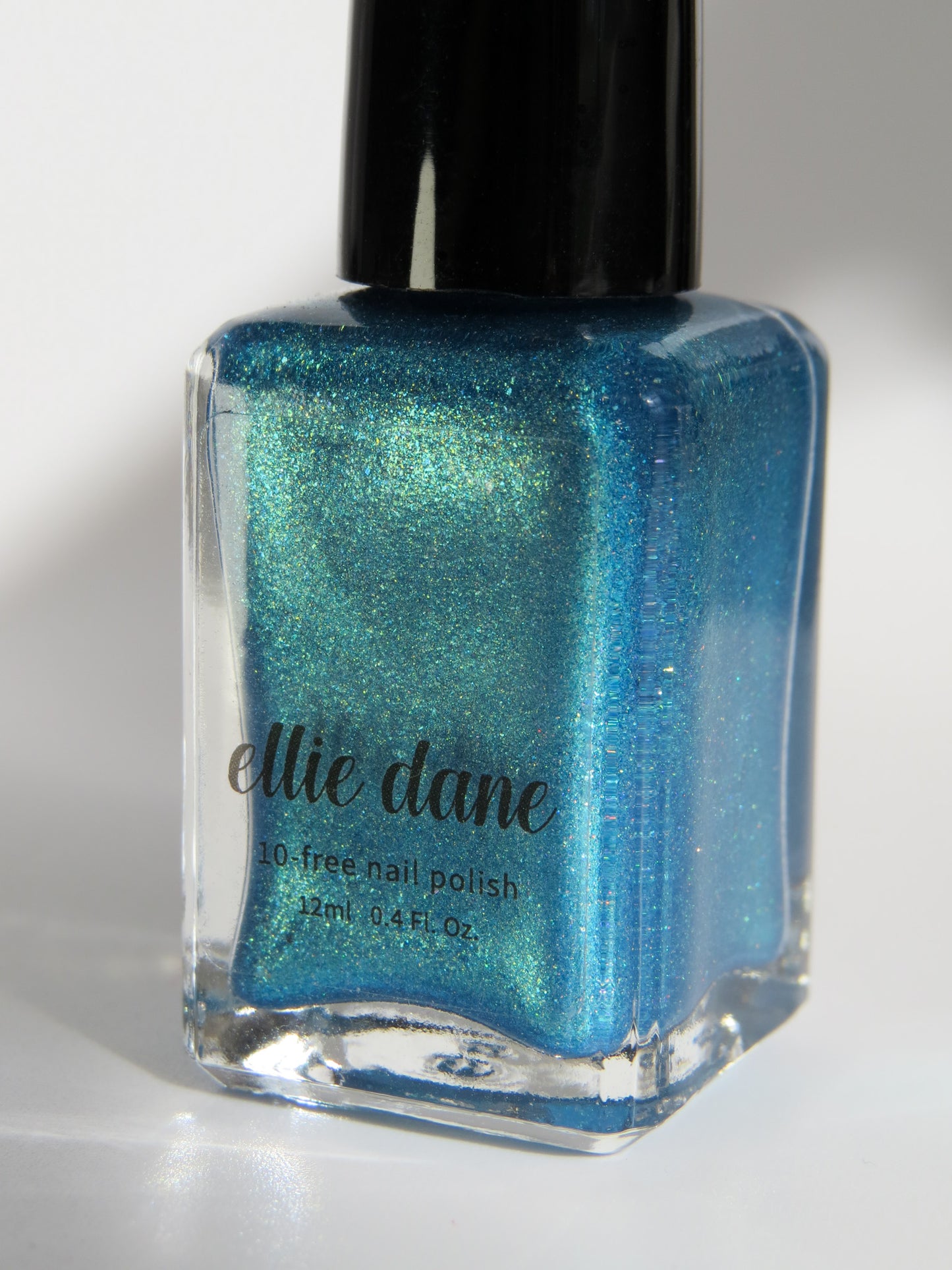Laguna teal blue shimmer holographic nail polish