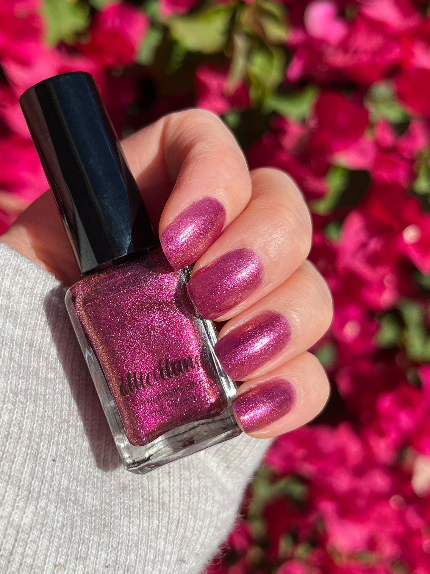 Swatch of Love Letter Metallic Pink Nail Polish