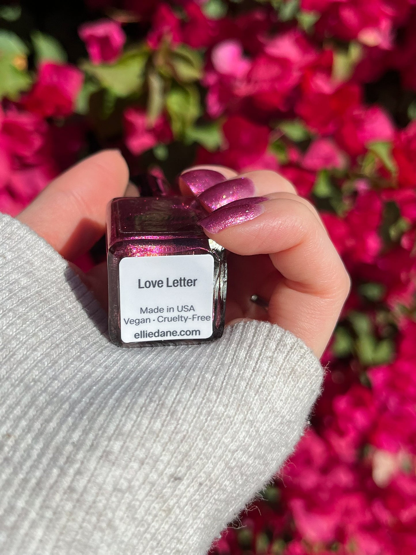 Bottom Label of Love Letter Nail Polish by Ellie Dane