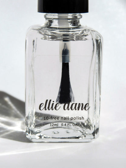 Crystal Clear nail polish shiny top coat bottle