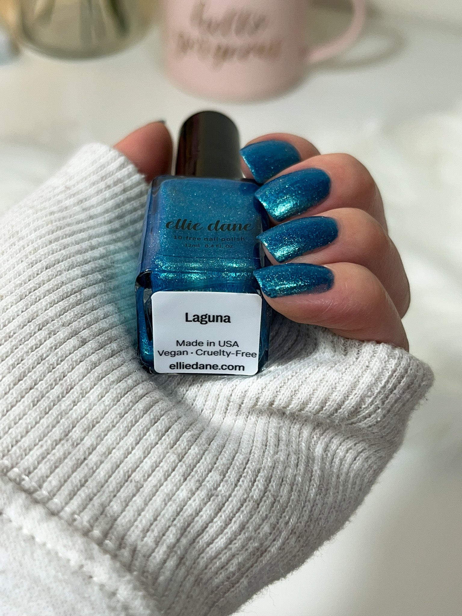 Laguna nail polish bottom label Ellie Dane Cosmetics